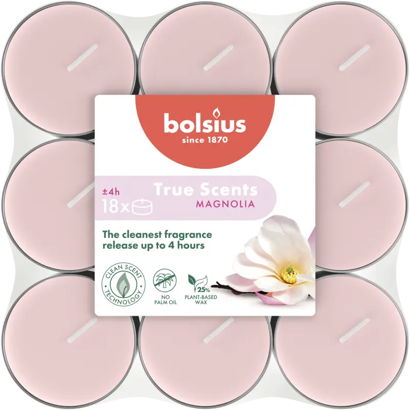 Bolsius True scents geurtheelichten magnolia