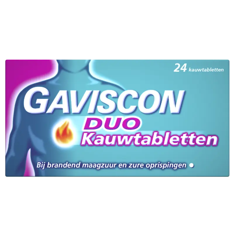 Gaviscon Duo kauwtabletten bij brandend maagzuur