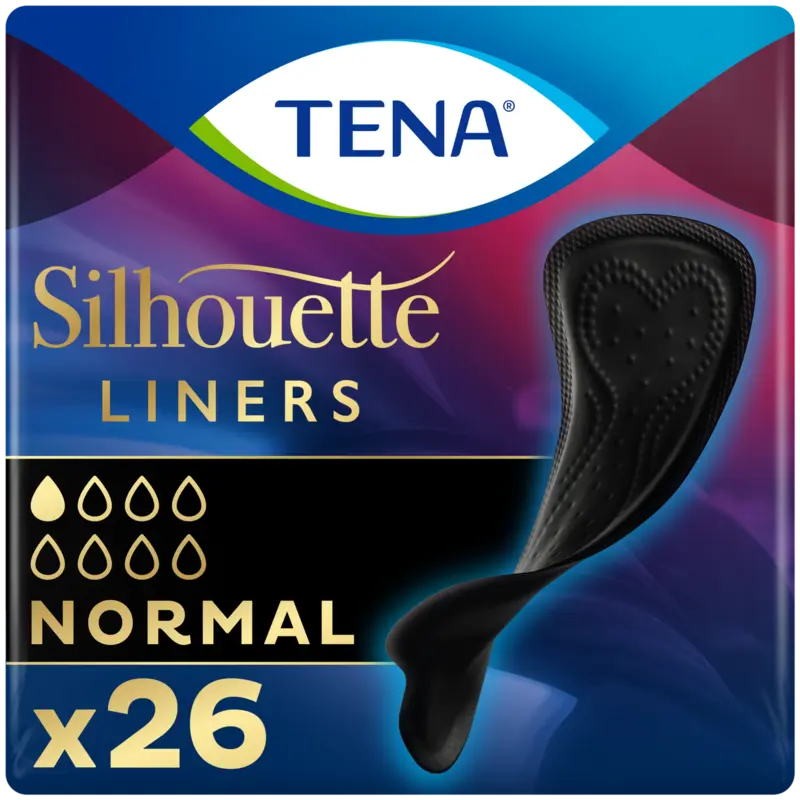 Tena Silhouette noir inlegkruisjes
