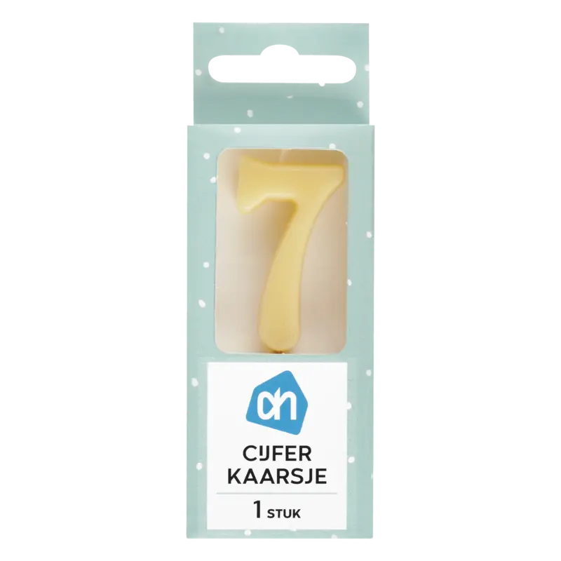 Kaars cijfer 7 kleur
