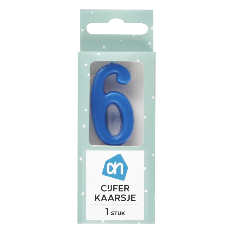 Kaars cijfer 6 kleur