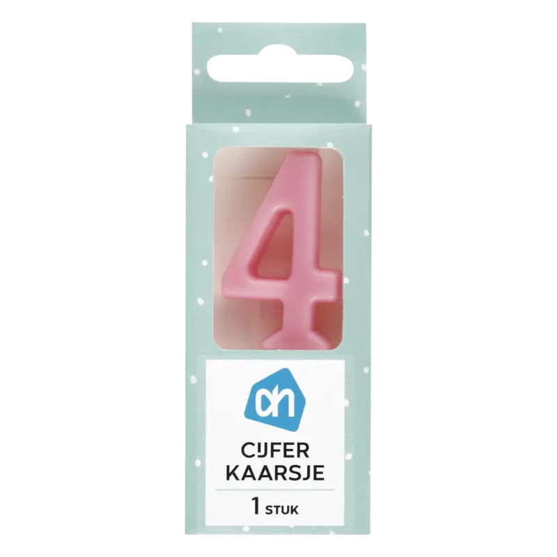 Kaars cijfer 4 kleur