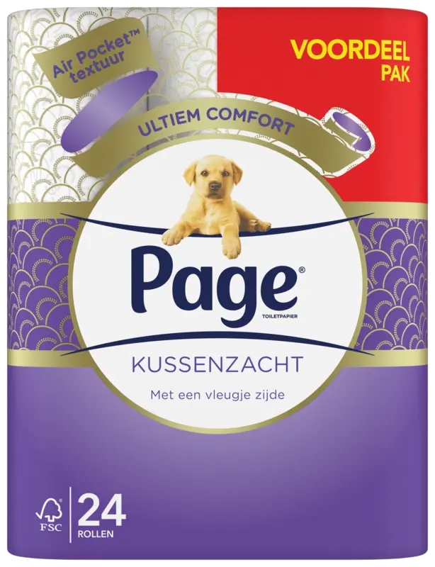 Page Kussenzacht toiletpapier voordeelpak