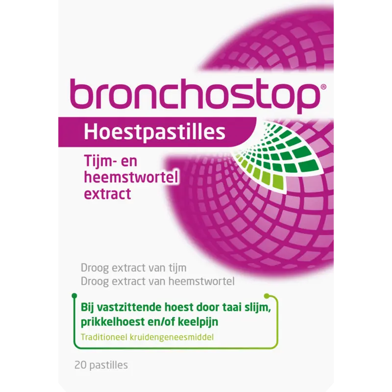Bronchostop Hoestpastilles tijm- en heemstwortel
