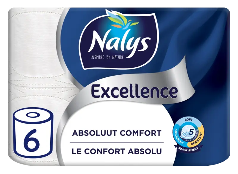 Nalys Excellence 5-laags maxi-vel toiletpapier