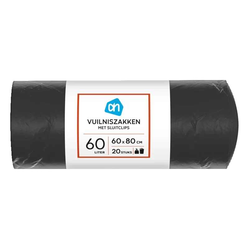Vuilniszakken 60l met sluitclip