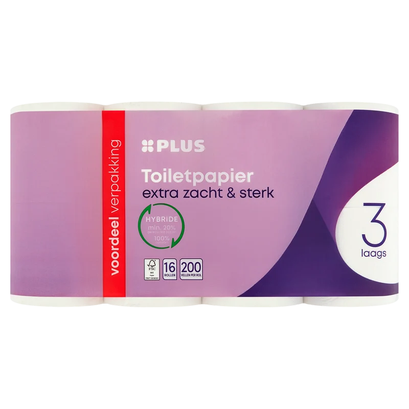 Toiletpapier 3-laags 16 rollen