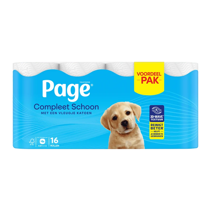 Page Compleet Schoon toiletpapier