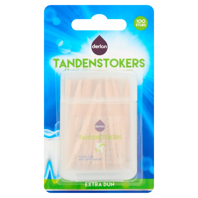 Derlon Tandenstokers extra dun mintsmaak