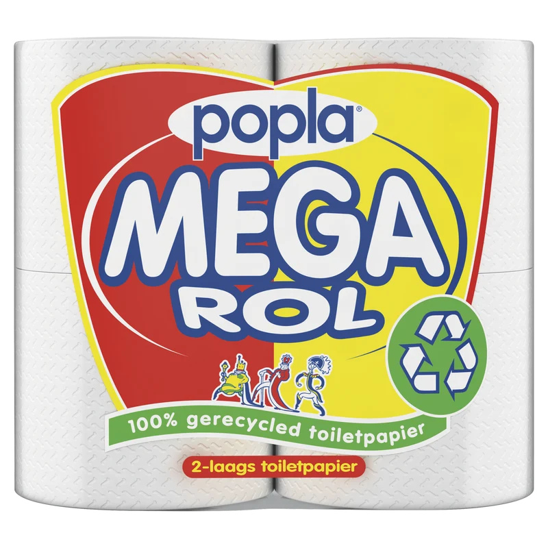 Popla Toiletpapier 2 laags recycled