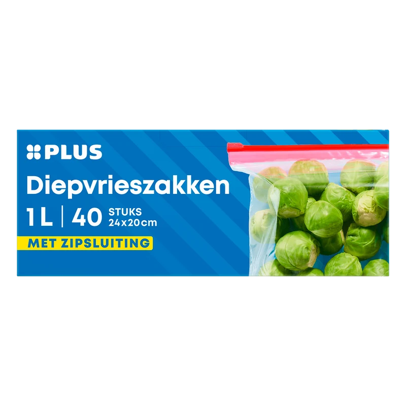 Diepvrieszakken hersluitbaar 1L