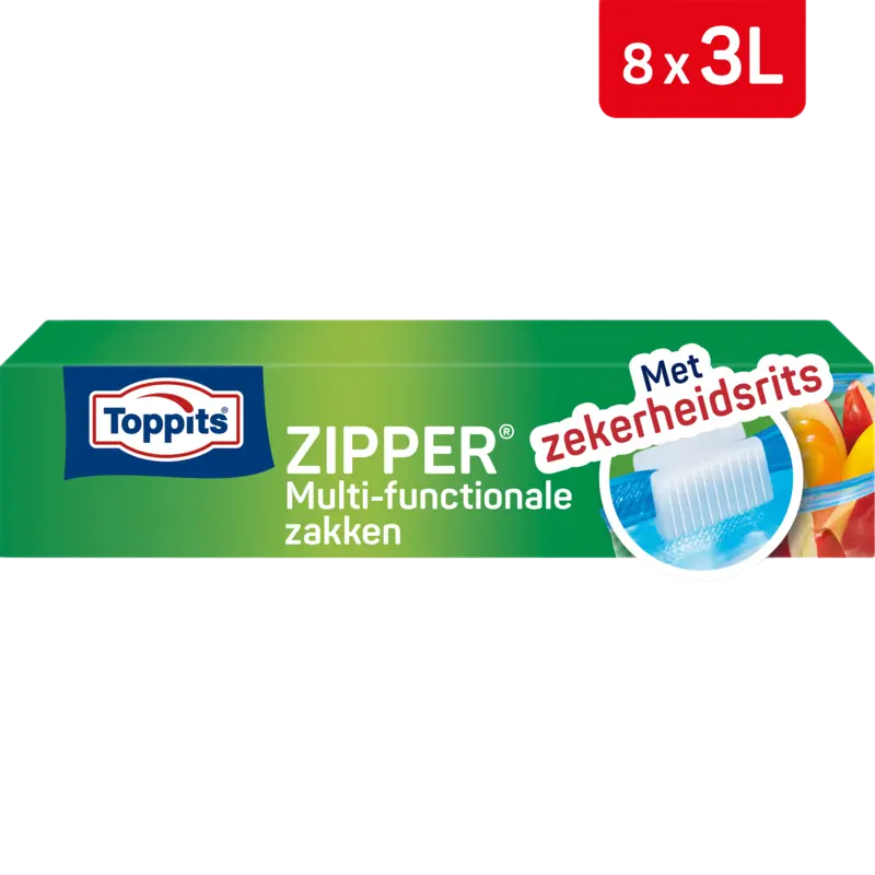 Toppits Zipper multi-functionele zakken 3liter