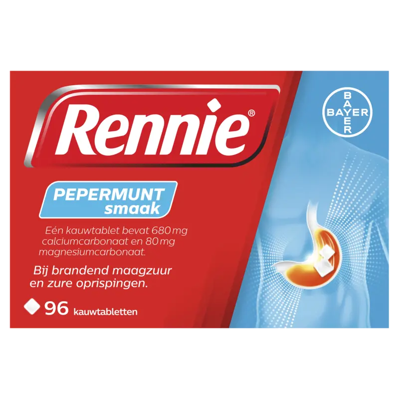 Rennie Pepermunt smaak kauwtabletten