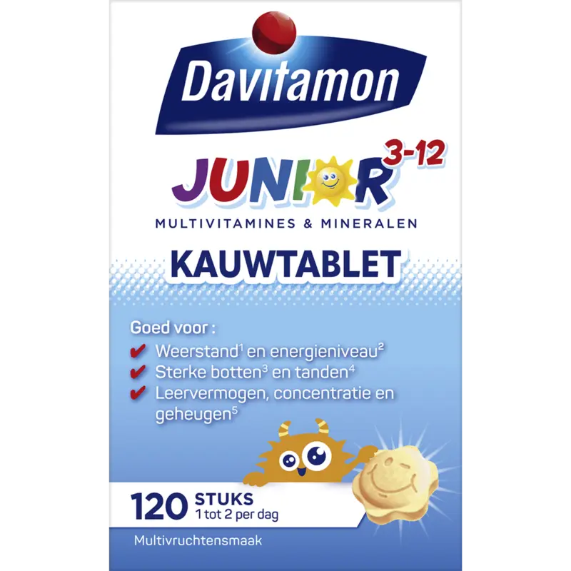 Davitamon Junior kauwvitamines 3-12 jaar