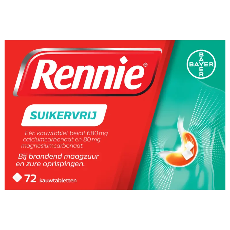 Rennie Suikervrij bij brandend maagzuur