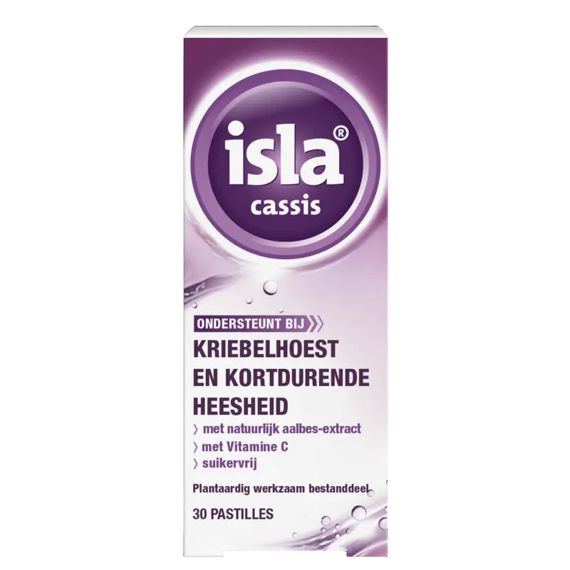 Isla Cassis zuigtablet tegen kriebelhoest