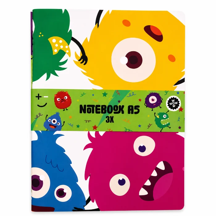 Monster Notitieboek A5 3-pack
