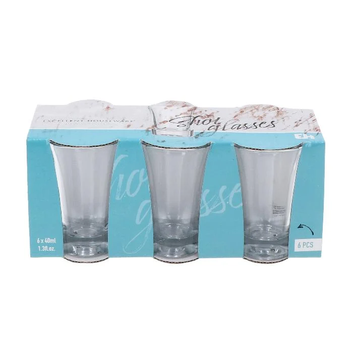 Borrelglazen transparant 40 ml - 6 stuks