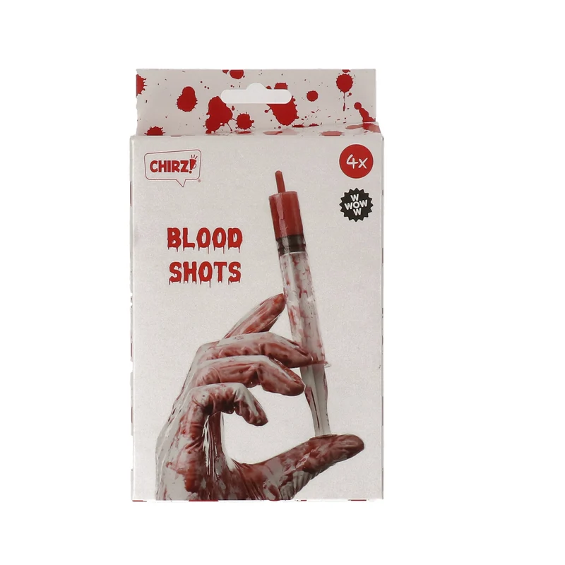 Injectieshotjes Halloween transparant 4 stuks