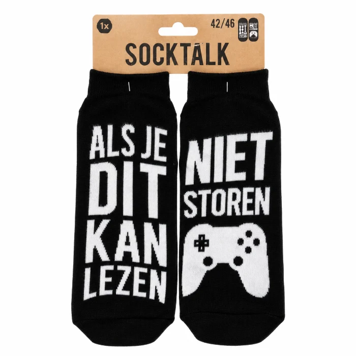 Sokken Niet storen zwart maat 42-46