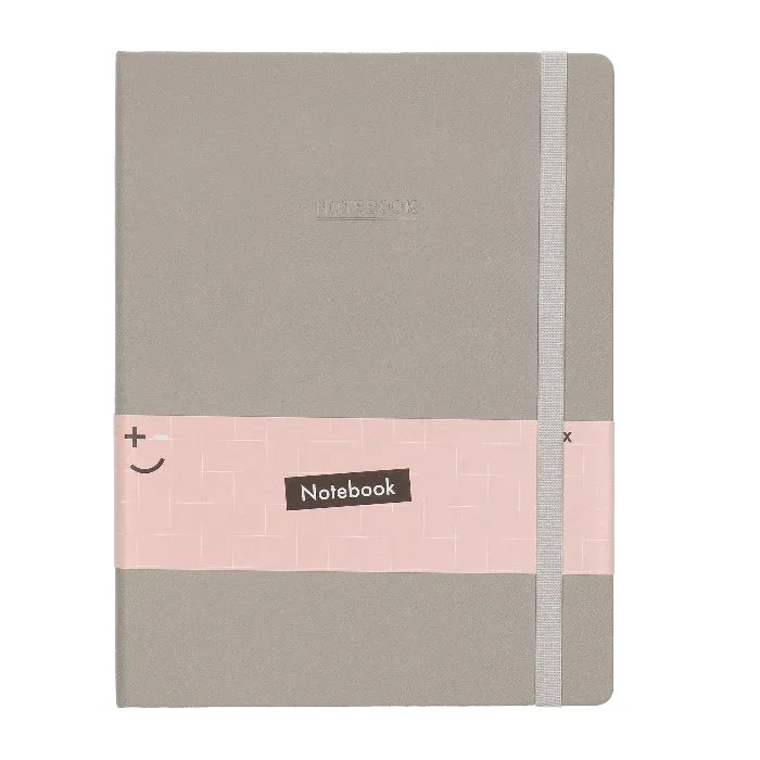 Notitieboek glitter grijs A4