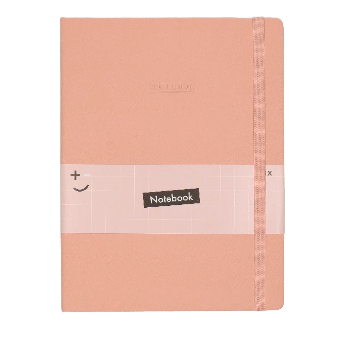 Notitieboek glitter roze A4