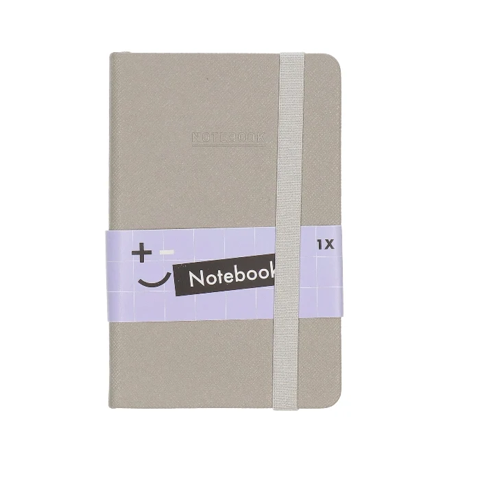 Notitieboek glitter grijs A6