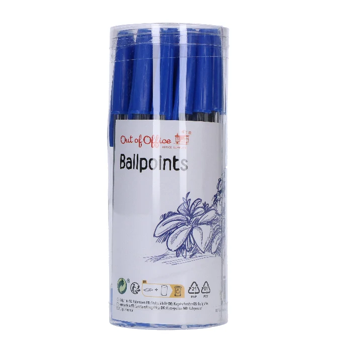 Balpennen blauw 24 stuks