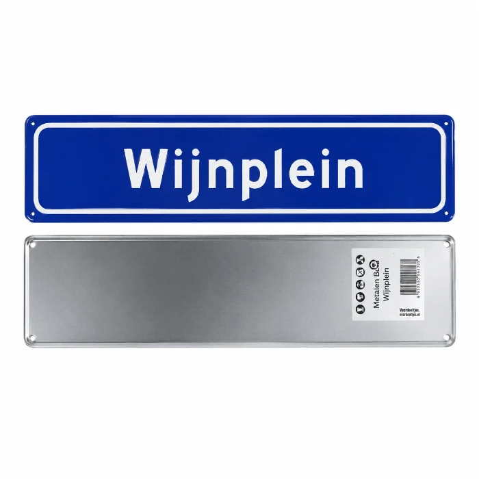 Metalen bord Wijnplein