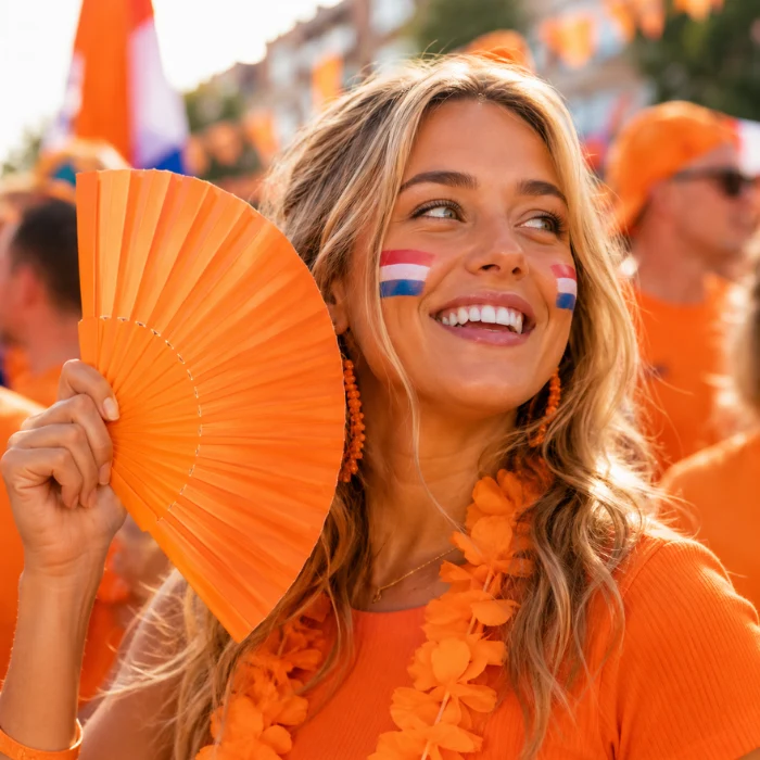 Waaier neon oranje