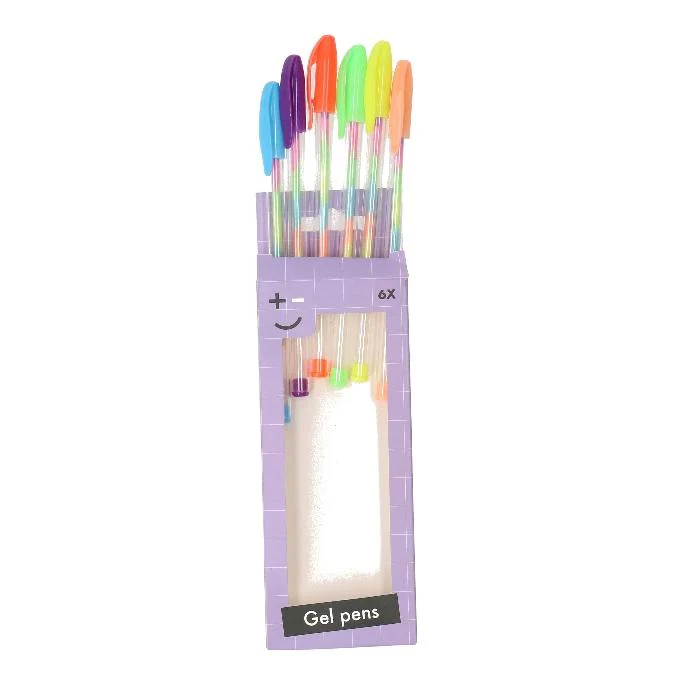 Gelpennen regenboog 6 stuks