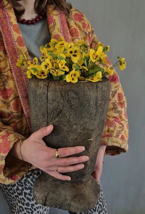 Kunst viooltje geel