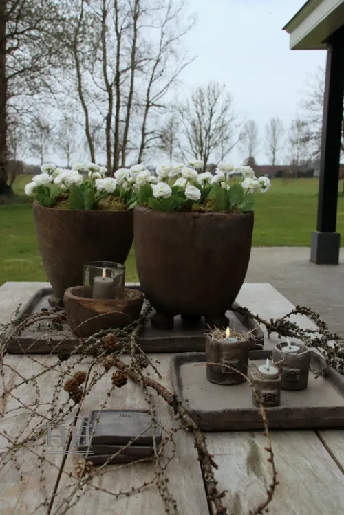 Madeliefje kunstbloem wit - 24 cm