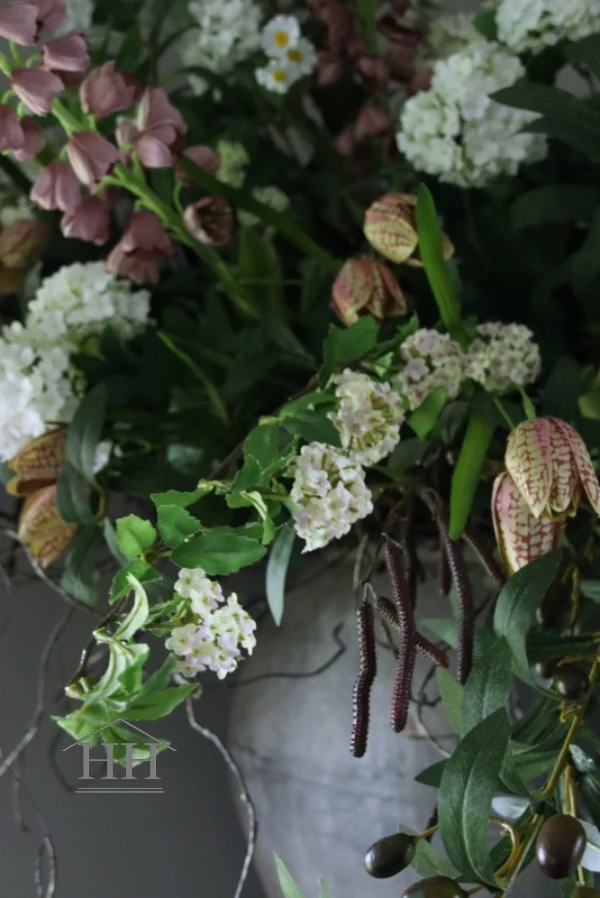 Kunst Viburnum spray zacht roze