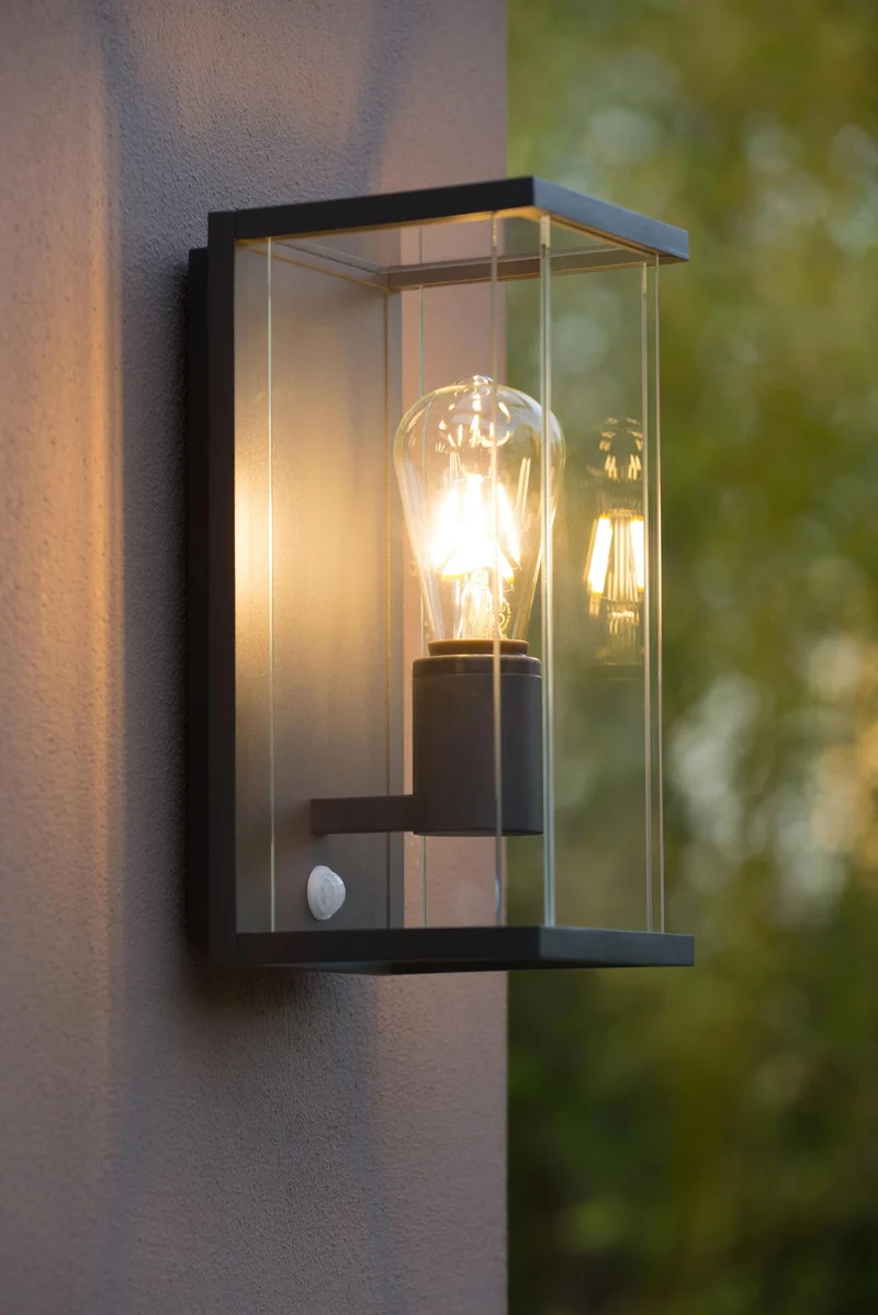 Lucide wandlamp CLAIRE - 1xE27 - Antraciet