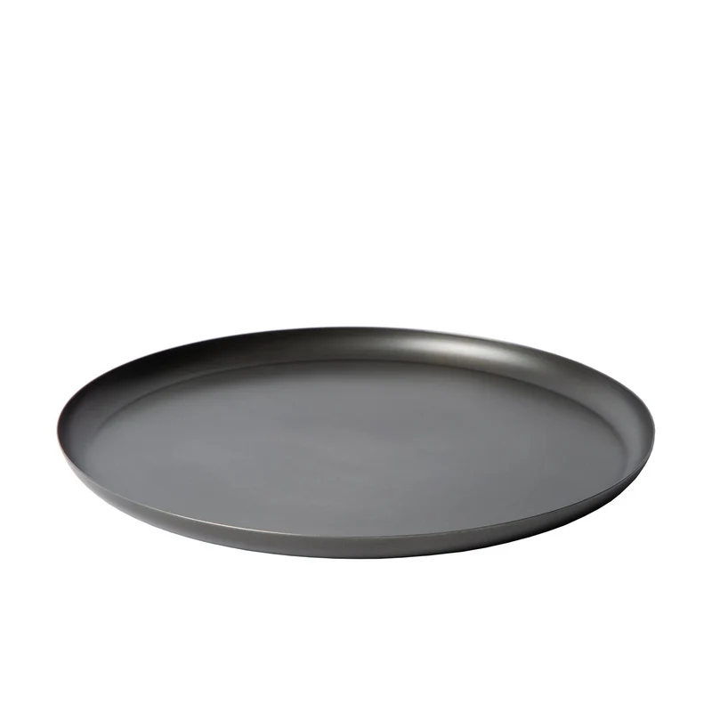 Atmooz dienblad Eleo M 34 cm - antiek zink - Ø 34 x H 2 cm