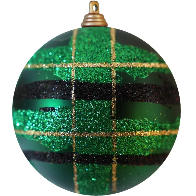 Kerstbal patroon 15 cm rood