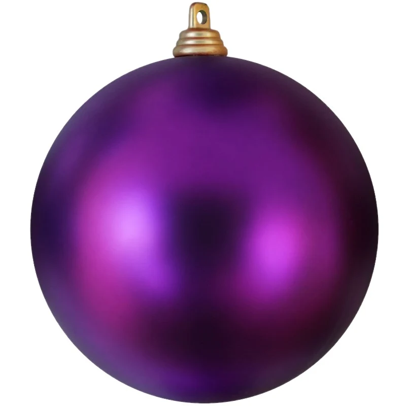 Kerstbal paars mat