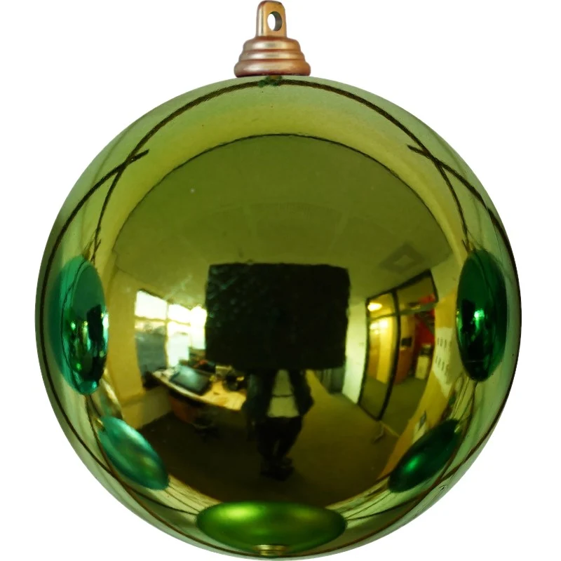 Kerstbal lime groen glans