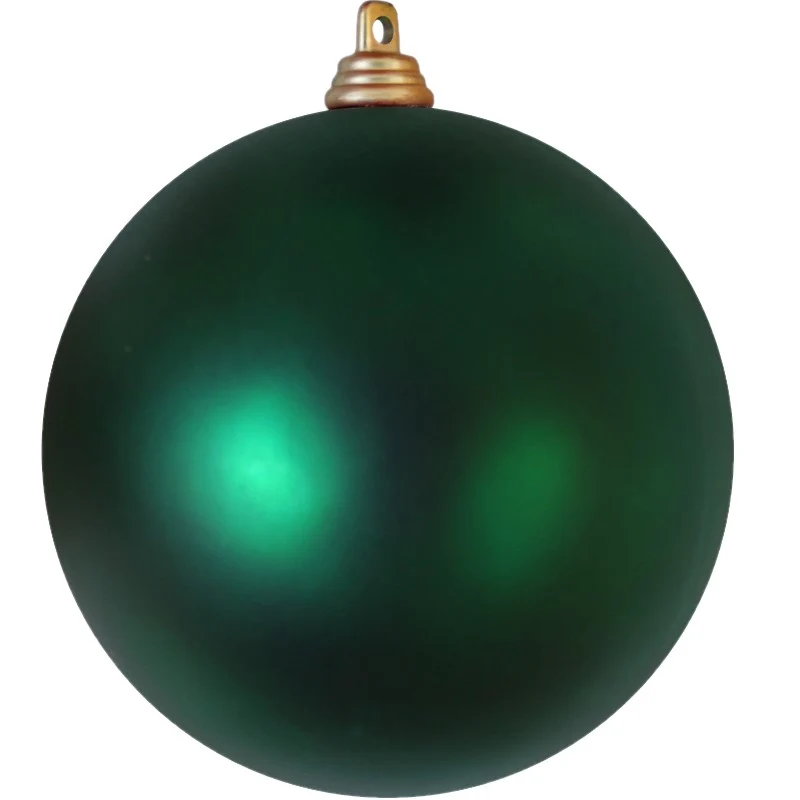 Kerstbal donker groen mat