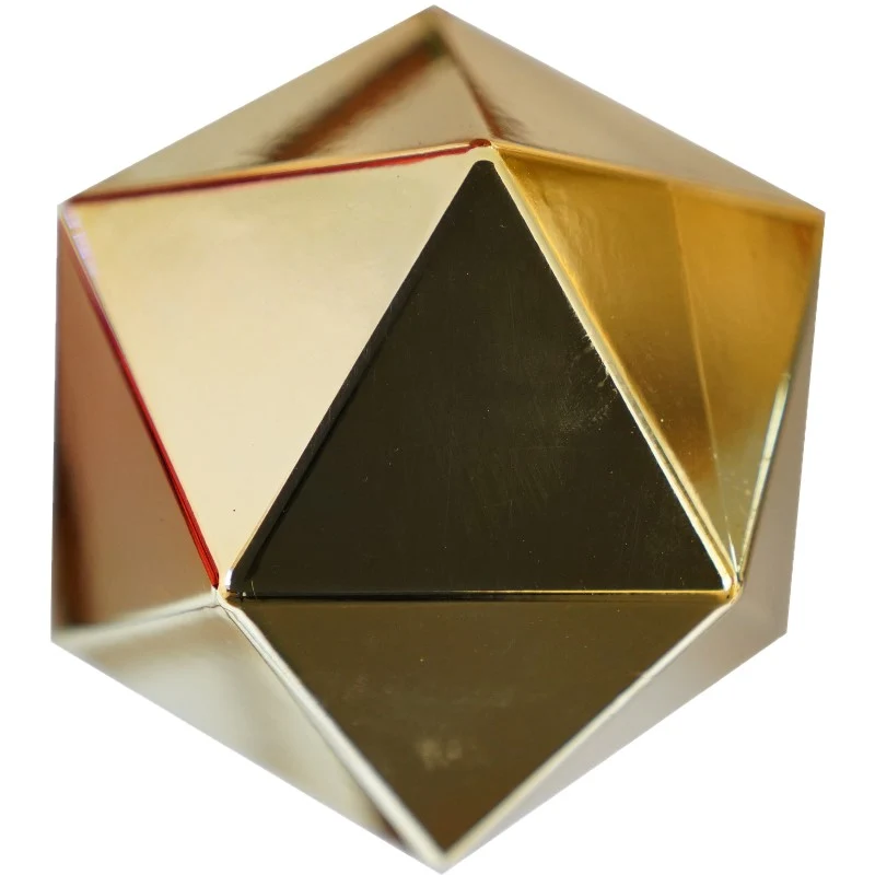Geometrisch kerstbal goud