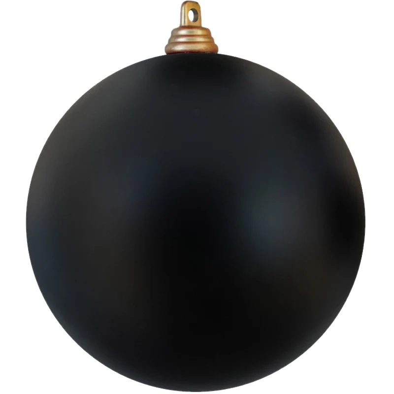 Kerstbal zwart mat