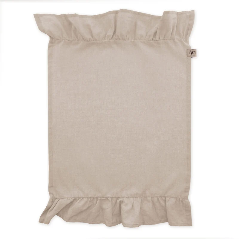 Walra - Servet Set Lovely Linen Ruffles - 4x 40x40 cm - Naturel