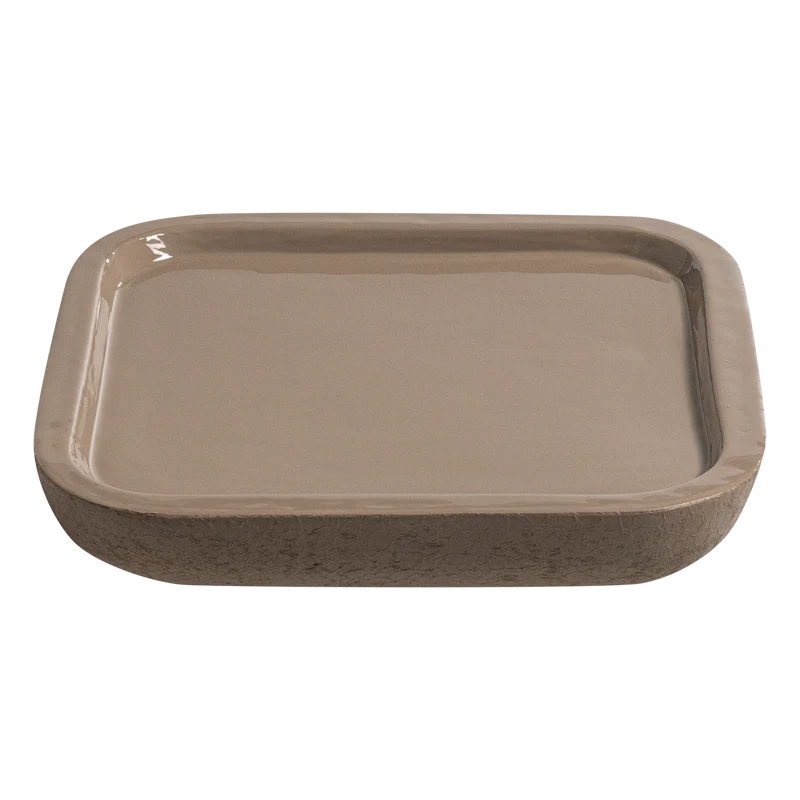 WOOOD dienblad Ikai - Metaal Hoogglans - Zand - 31x31x31