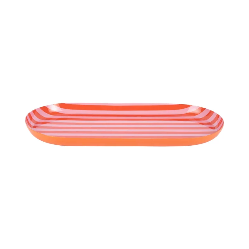 Present Time dienblad Animado Oval Large - oranje - 38x18x2.5cm