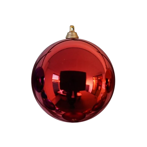 Kerstbal rood glans
