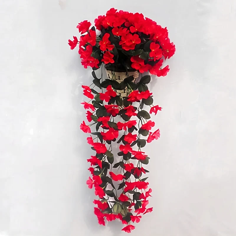 Levensgetrouwe Kunstbloemen Hangmand voor Tijdloze Elegantie