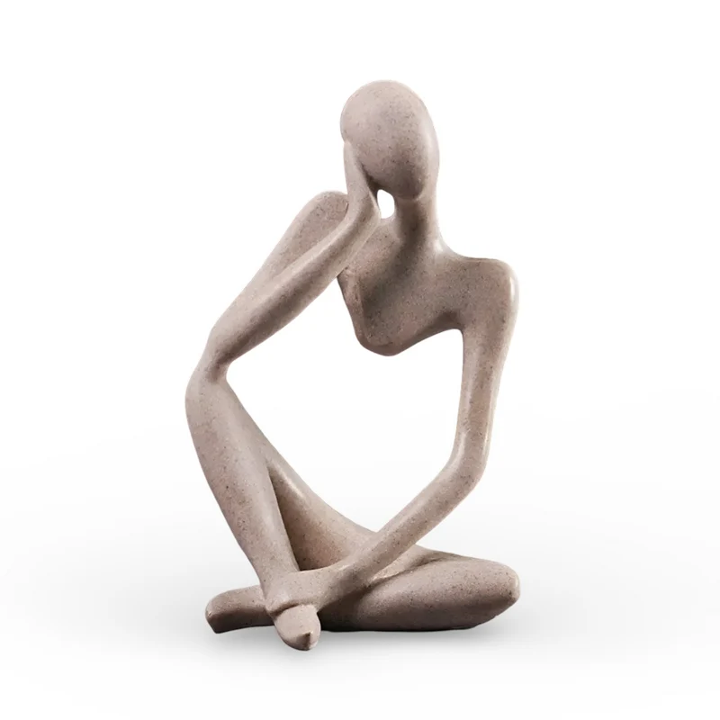 Abstract Beeld 'De Denker' - Contemplatieve Sculptuur