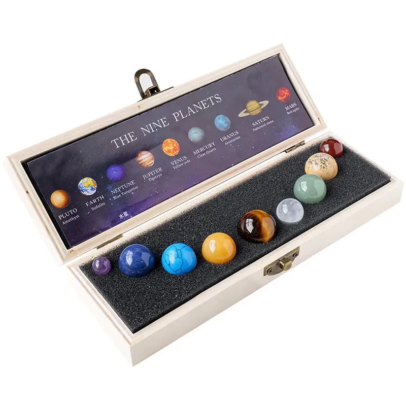 Decoratief Zonnestelsel met Natuurlijke Edelstenen Bollen