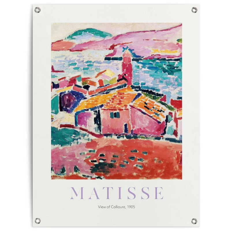 Reinders tuinposter Matisse - Les toits de Collioure - 80x60cm